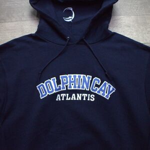 Vintage Champion Dolphin Cay Atlantis Resort Hoodie Tourist Core Medium